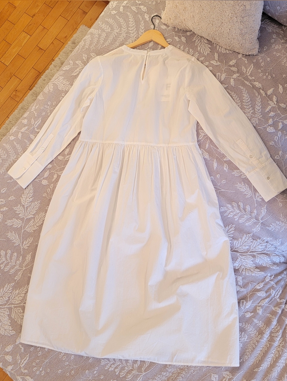 NWT Selected Femme White Mirabella Midi Dress Organic Cotton Size 40 (US 10) - Picture 16 of 16